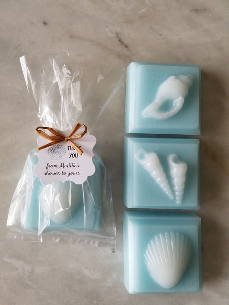 Sea Shell Soap Beach Nautical Wedding Favors Set of 9 - The Lovely Gift Co