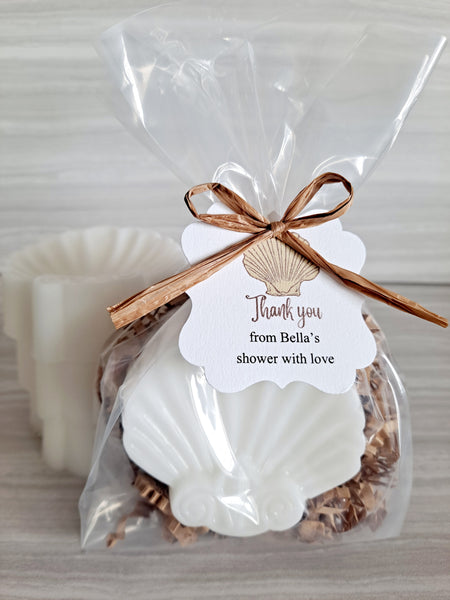 Clam Shell Soap Beach Nautical Wedding Shower Favors Set of 12 - The Lovely Gift Co