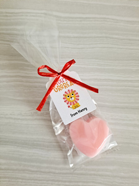 Kids Heart Soap Valentine's Day School Class Party Favors, Set of 12 - The Lovely Gift Co
