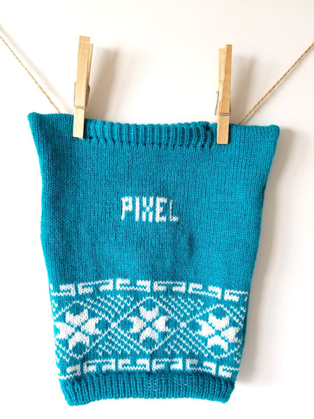 Personalized Dog Knit with Holiday Trim in your choice of color, Ugly Dog Sweater - The Lovely Gift Co