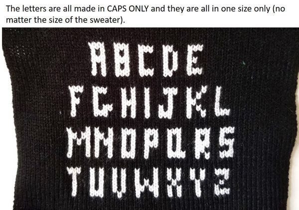 Personalized Dog Sweater with Hearts in your choice of color - The Lovely Gift Co