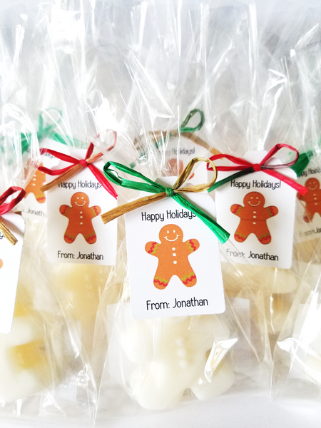 Gingerbread Man Holiday Gift Soap, Set of 12 - The Lovely Gift Co