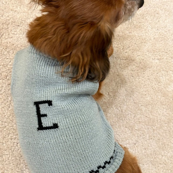 Monogram Dog Sweater in your choice of colors - The Lovely Gift Co