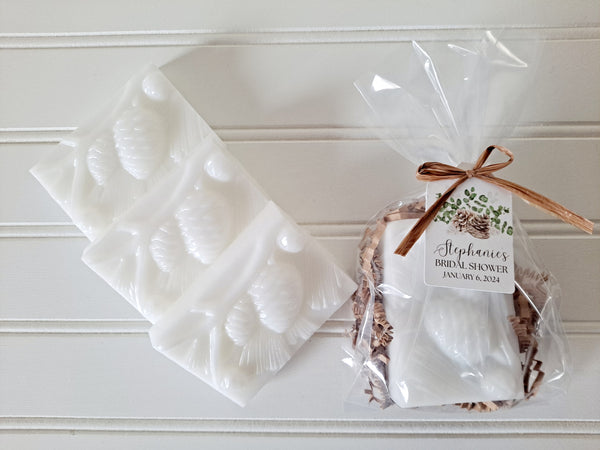 Pine Cone Soaps for Bridal Showers, Weddings, Baby Showers, Set of 12 - The Lovely Gift Co