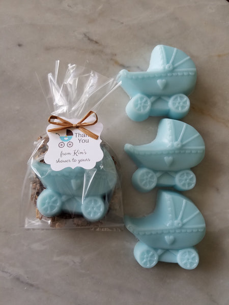Baby Shower Stroller Carriage Soap Favors Set of 12 - The Lovely Gift Co