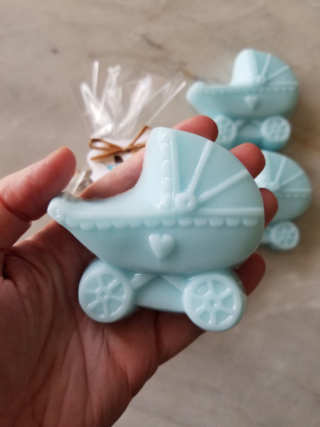 Baby Shower Stroller Carriage Soap Favors Set of 12 - The Lovely Gift Co