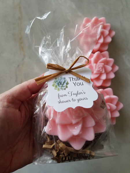 Succulent Soap Baby Shower Favors Set of 12 - The Lovely Gift Co