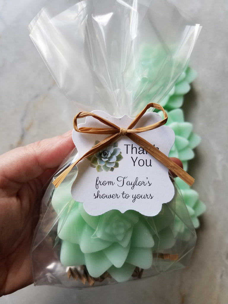 succulent favors bridal shower Succulent Soap Baby Shower Favors Set of 12