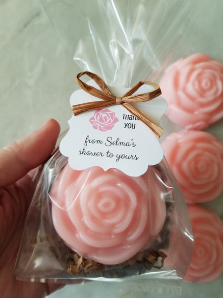 Rose Soap Party Favors Bridal Showers Weddings Set of 12 - The Lovely Gift Co