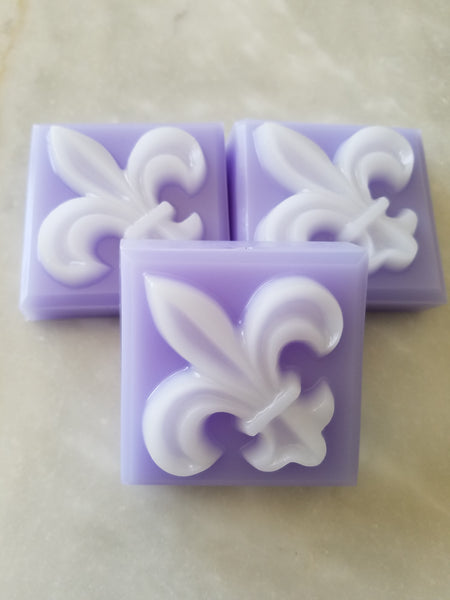 French Lavender Fleur de lis Soap Favors, Set of 9 - The Lovely Gift Co