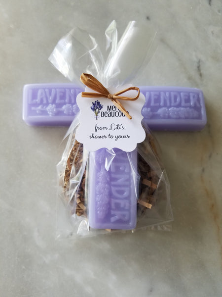 Lavender Soap Bridal Shower Favors Set of 12 - The Lovely Gift Co