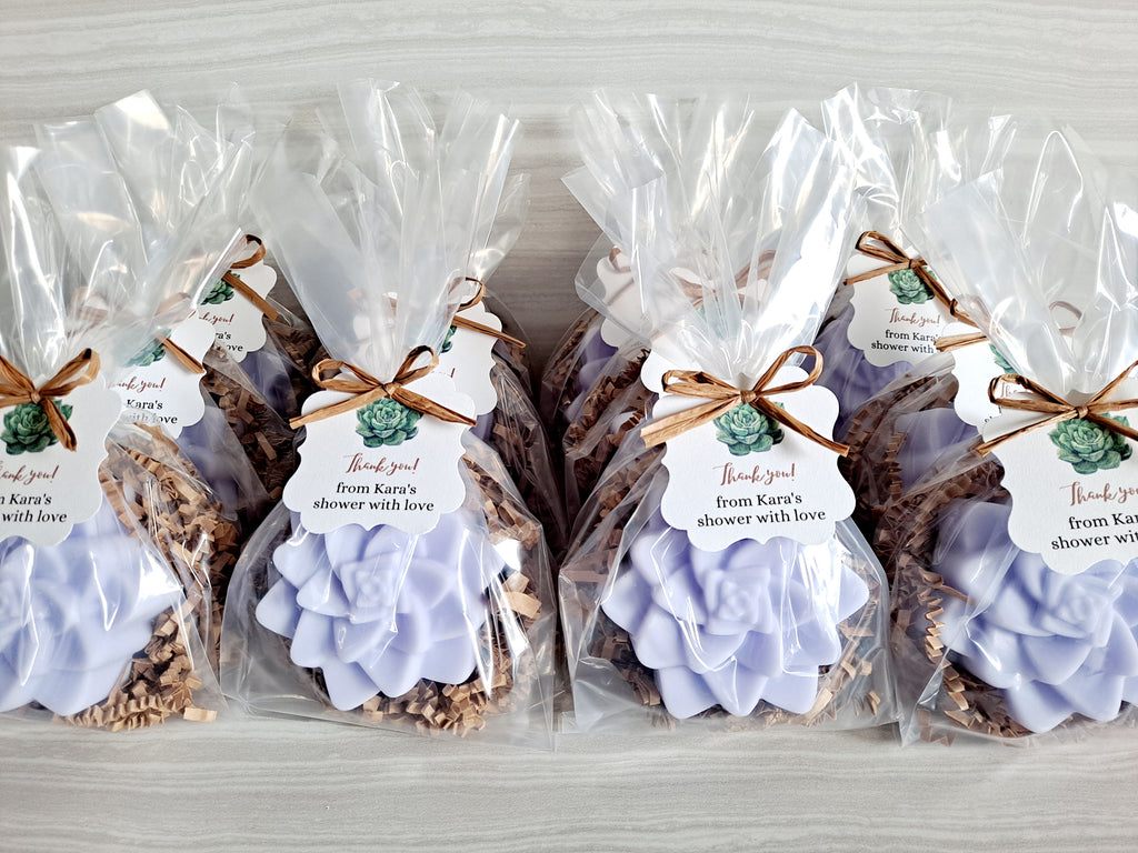 succulent favor ideas Succulent Soap Favors Set of 12 Green