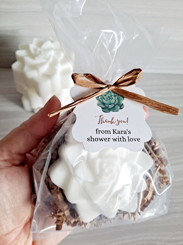 succulent gift favors Succulent Soap Favors Set of 12 Green
