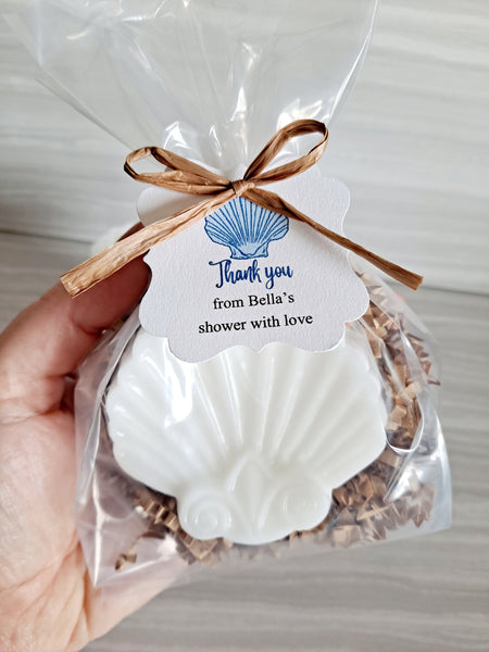 Clam Shell Soap Beach Nautical Wedding Shower Favors Set of 12 - The Lovely Gift Co