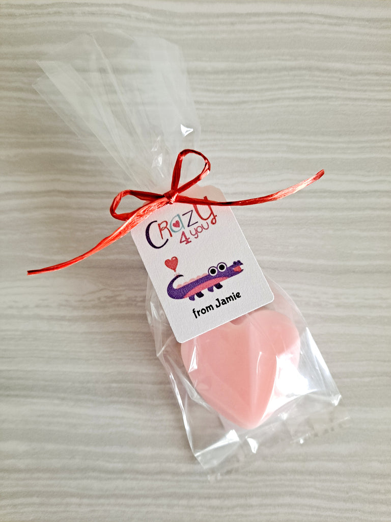 Kids Heart Soap Valentine's Day School Class Party Favors, Set of 12 - The Lovely Gift Co