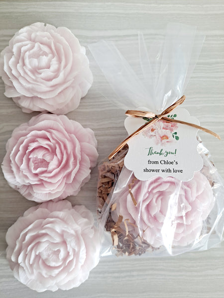Peony Soap Wedding and Shower Favors Set of 12 - The Lovely Gift Co