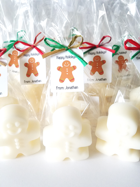 Gingerbread Man Holiday Gift Soap, Set of 12 - The Lovely Gift Co