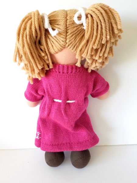 Kids Personalized Light Brown Hair Rag Doll - The Lovely Gift Co