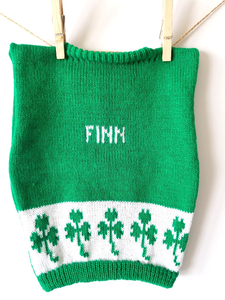 Personalized St. Patrick's Shamrock Irish Dog Sweater - The Lovely Gift Co